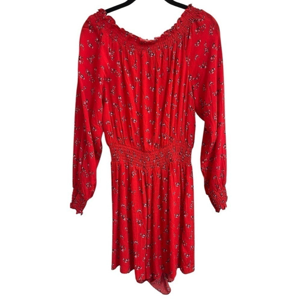 Kendall & Kylie Red Floral Off-Shoulder Romper - Size Women’s M - Picture 3 of 10